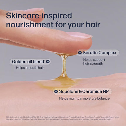 UNOVE Silk Oil Essence Hair Serum 70ml/2.4fl.oz | Nourishing Hair Oil for Dry, Frizzy, and Damaged Hair | Lightweight Smoothing Serum | Frizz Control and Split End Care | Heat Protection