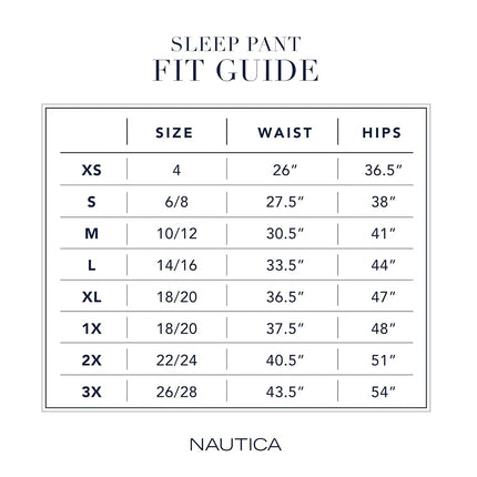 Nautica Women's Sleep Pants, 100% Cotton Jersey