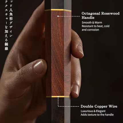 HOSHANHO 7" Nakiri Knife, Handcrafted Razor Sharp Meat Vegetable Cleaver