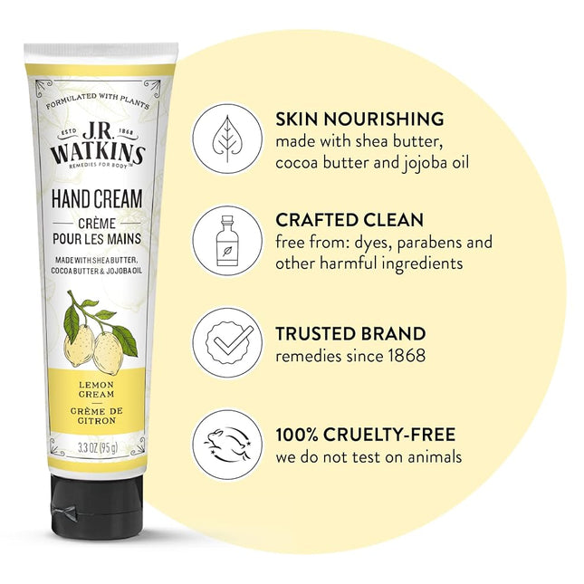 Shea Butter Hand Cream, Lemon, 3.3 oz (95 g)