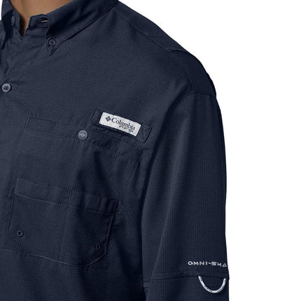 Columbia Men's Tamiami II Long Sleeve Shirt, Collegiate Navy, 1X Big