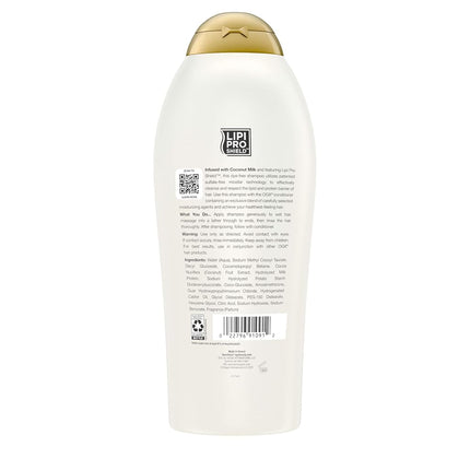 Ogx Nourishing + Hydrating Coconut Milk Shampoo For Dry Hair 750ml