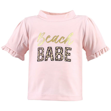 Hudson Baby Conjunto de Rashguard de Natación para Bebés Unisex, Beach Babe, 4T