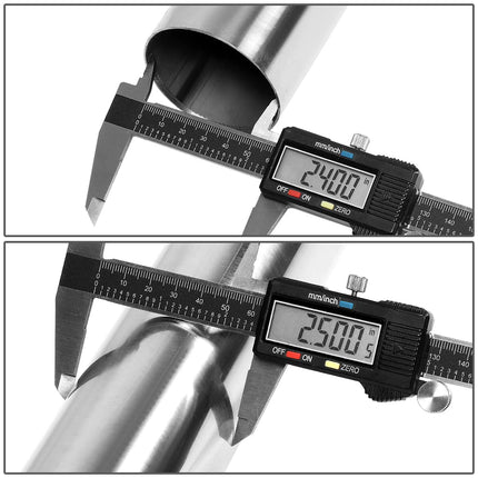 DNA MOTORING ZTL-25SS-8P Kit de tuyaux d'échappement universel de 8 pièces en acier inoxydable de 2,5 pouces, courbé au mandrin, droit et en U