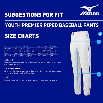 Mizuno Youth Select Pant (Black, Small)