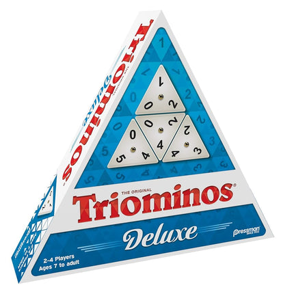 Triominos Deluxe: The Original Triangular Domino Game, Three-Sided Domino Fun for All The Family, for 2-4 Players, Ages 6+