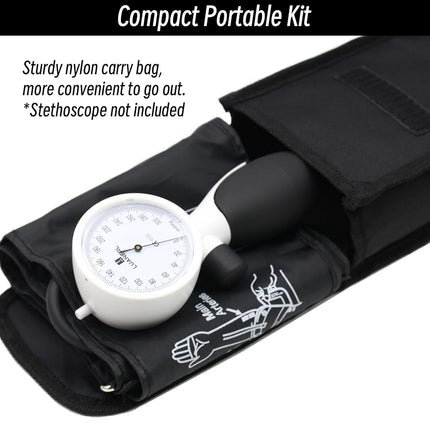 LUANERL Manual Blood Pressure Cuff Adult 9”-21” Inches (22-53CM) (Large/XL)- Aneroid Sphygmomanometer -Extra Large with Integrated Bulb, Dial and Air Valve, Comfort Cuff | for Clinical or Home Use