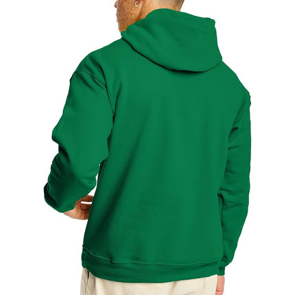 Hanes Men's Sweatshirt, EcoSmart Fleece Hoodie, Cotton-Blend Fleece Hooded Sweatshirt, Plush Fleece Pullover Hoodie, Kelly Green, X-Large