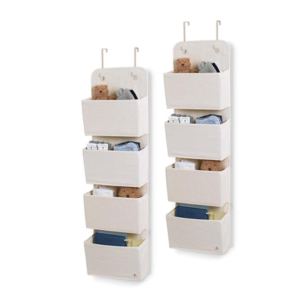 Delta Children GAP babyGap 2-Pack Over the Door Storage Organizer with 4 Pockets, Tan