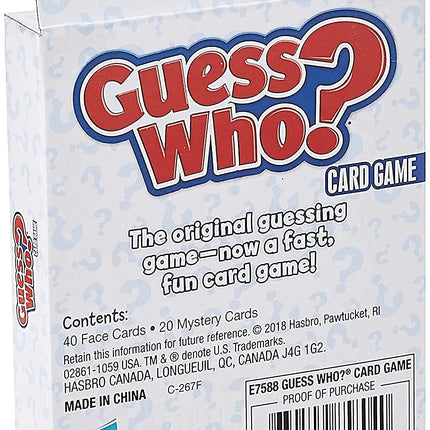 Hasbro Gaming ¿Quién es quién? Juego de cartas para niños de 5 años en adelante, juego de adivinanzas para 2 jugadores