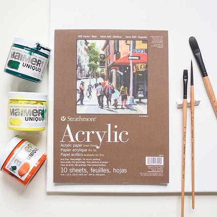 Strathmore Acrylic Paper Pad 9 x 12-inch, 10 Sheets, 9x12