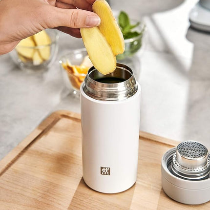 ZWILLING Thermo Tea & Fruit Infuser, 14.2 oz, Silver-White