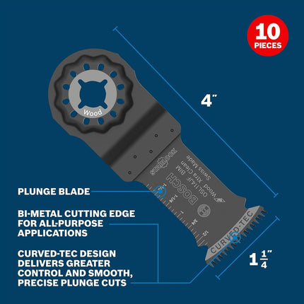 Bosch OSL114JF-10 1.25 in. Starlock Oscillating Multi-Tool Blade