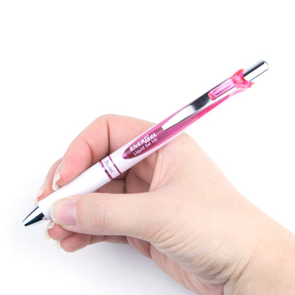 Pentel EnerGel Pearl Deluxe Retractable Liquid Gel Ink Pens, 0.7mm Point, Pink Ink. (Box of 12)