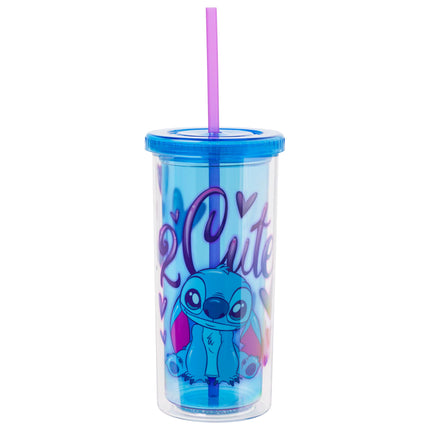 Silver Buffalo Lilo & Stitch Airbrush 2 Cute 20oz 