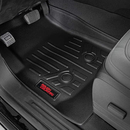 Rough Country Car Floor Mats for 15-22 Chevy ColoradoGMC Canyon| Crew Cab - M-21513