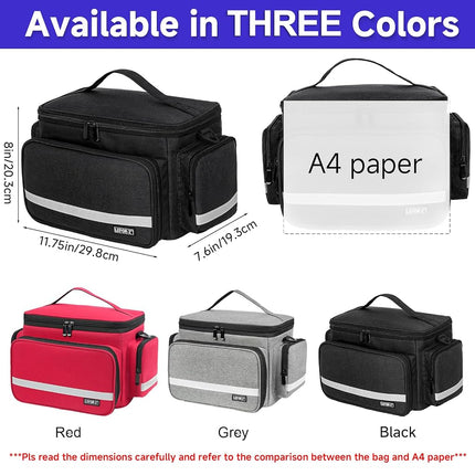 Medical Bag Home Health Nurse Bag Empty First Aid Storage Bag with Detachable Divider Medical Supplies Bag for Nursing Student,Therapist,Doctors, Black, Small, Black-Small