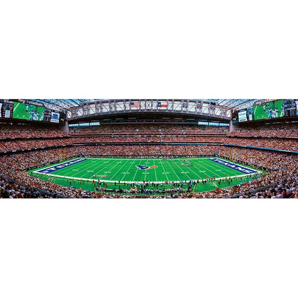 Master Pieces Rompecabezas panorámico del estadio de los Houston Texans de la NFL, 1000 piezas, colores del equipo, 33 x 99 cm