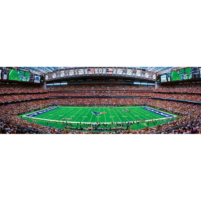 Master Pieces NFL Houston Texans Stadium Panoramic Jigsaw Puzzle, 1000 Pieces, Team Color, 13" x 39"