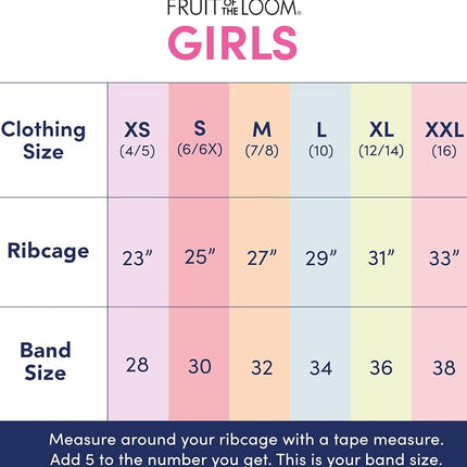 Fruit of the Loom Girls Stay Dry Racerback Sports Bra, Stellar Orchid W Grey/Charcoal, X-Large