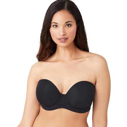 Wacoal Women's Red Carpet Strapless Bra Full Coverage, Black, 36DD