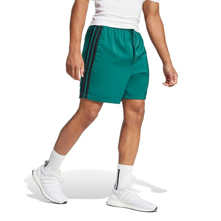 adidas Men's Essentials 3-Stripes Chelsea 7-inch Shorts, Collegiate Green/Black, S Tall