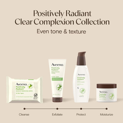 Aveeno Positively Radiant Makeup Removing Wipes, 25 Count