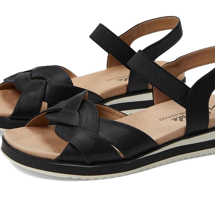 Sandalias con tira al tobillo Zuri para mujer de LifeStride, negras, 6 anchas