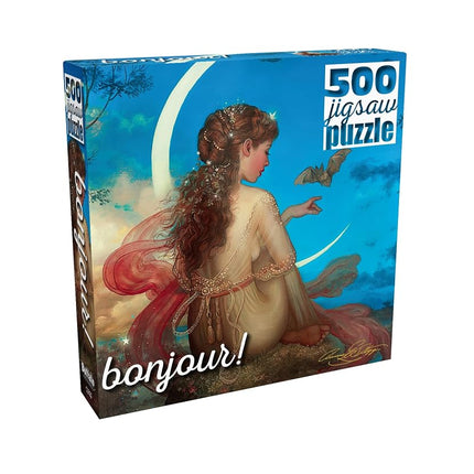 Buffalo Games Bonjour - Summer Night 500 Piece Puzzle – Precision-Cut Pieces, Beautiful Artwork, and Hours of Relaxing Fun