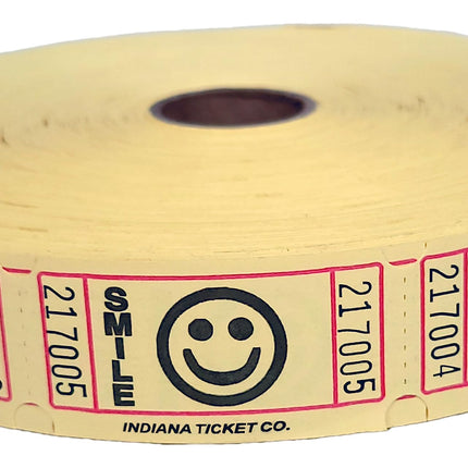 Century Novelty Yellow Smile Ticket Roll