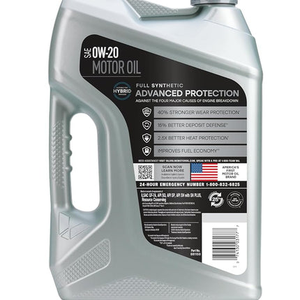Valvoline Advanced Full Synthetic 0W-20 Motor Oil 5 Quart