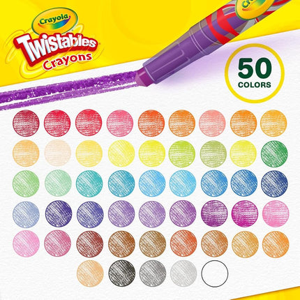 Crayola Mini Twistables Crayons, Amazon Exclusive, Gift, 50 Count