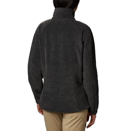 Columbia Women's Benton Springs Full Zip Fleece Jacket, Charcoal Heather, 1X