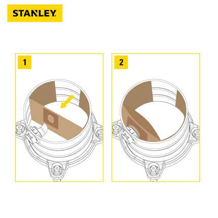 Stanley 13-1519 Bolsa de filtro desechable para aspiradoras en húmedo/seco SL18016 y SL18017, paquete de 3