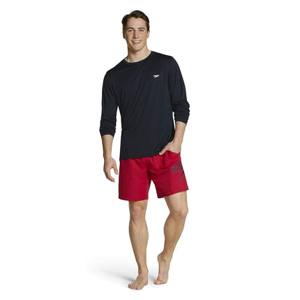 Speedo Men's UV Swim Shirt Basic Easy Long Sleeve Regular Fit
