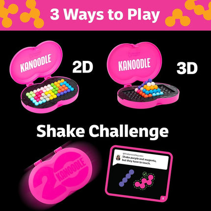 Educational Insights Kanoodle Fan Edition - 20th Anniversary (Magenta), Brain Teaser Puzzle for Ages 7 and up