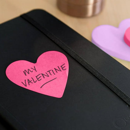 Post-it 73.6 x 71.1 mm "Heart Shape" Super Sticky Notes - Assorted