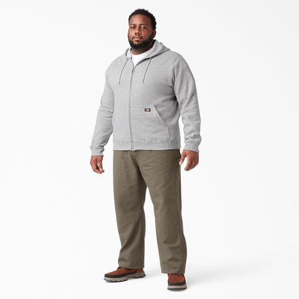 Dickies Men's Full Zip Fleece H, Heather Grey, 3XL