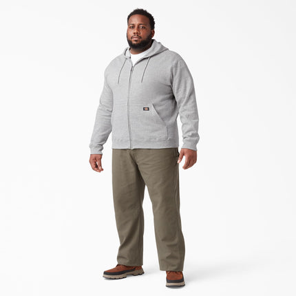 Dickies Men's Midweight Fleece Zip Hoodie Skateboarding, Heathered Gray, XXL Tall