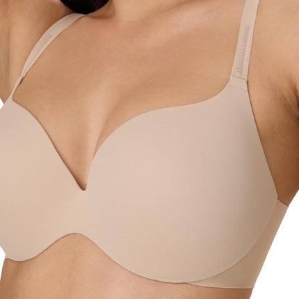 Maidenform Comfort Devotion Underwire Bra, Comfortable Bra with No-Poke DreamWire, Full-Coverage T-Shirt Bra, Almond, 40D