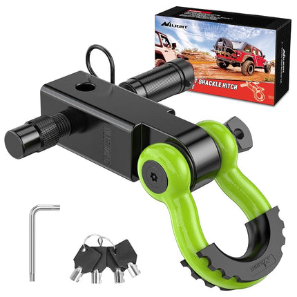 Nilight Anti-Theft Shackle Hitch Receiver 2Inch 45