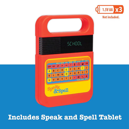 Playmonster Speak & Spell Electronic Game - Educational Toy Learning Toy Spelling Games Spelling Games 80s Retro Hand Games Autism Activity for