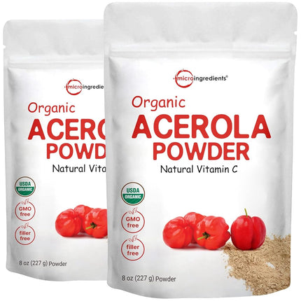 Pure USDA Organic Acerola Cherry Powder, Natural a
