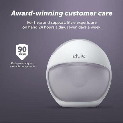 Elvie Curve Manual Wearable Breast Pump | Hands-Free, Kick-Proof, Portable Silicone Pump that Can Be Worn in-Bra for Gentle, Natural Milk Expression | Breast Feeding Essentials White