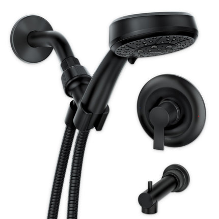 Moen Meena Matte Black Single Handle Modern Shower