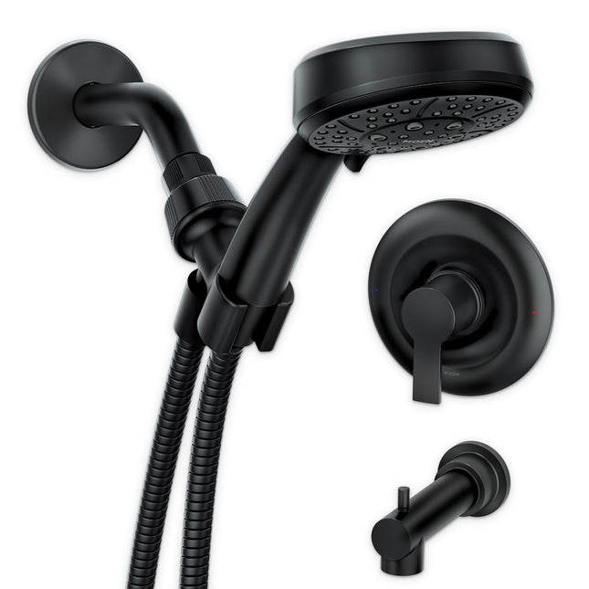 Moen Meena Matte Black Single Handle Modern Shower