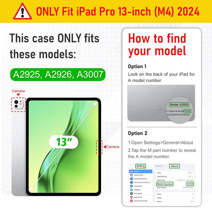 May Chen for iPad Pro 13 Inch Case M5 2025 / M4 2024, Built Pencil Holder & Clear Transparent Print Back Shell Slim Stand Shockproof Tablet Cover, Auto Wake/Sleep, Goose Flower