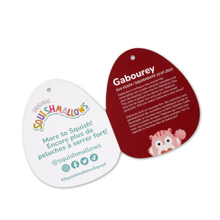 Squishmallows Original Gabourey Ardilla Voladora Melocotón de 35 cm con Corazón de Lentejuelas - Peluche Grande Oficial de Jazwares