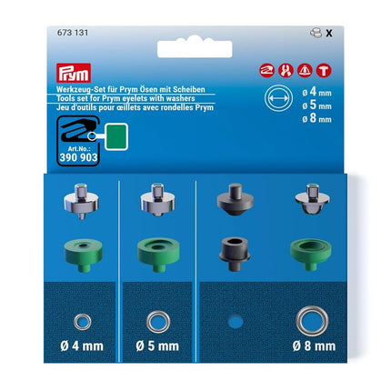 Prym 673131 Tool Set for Eyelets with Washers 4 mm