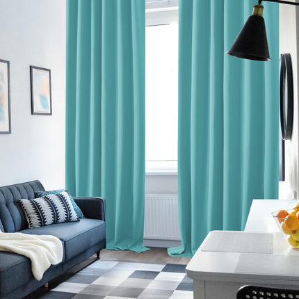 Cortinas Opacas Deconovo con Pestaña Trasera y Bolsillo para Barra para Dormitorio, Cortinas Largas con Aislamiento Térmico de 70 Pulgadas de Ancho para Sala de Estar, 70x84 Pulgadas, Verde Salvia, 2 Paneles